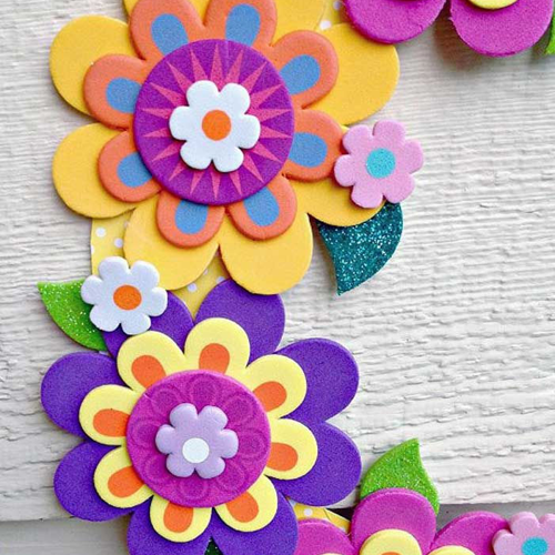 Flores en foamy - ejemplo real